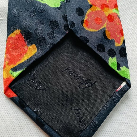 Brioni Italy Silk Neck Tie Floral Art Colorful Pattern Classic Cut 4x59” - Picture 6 of 7